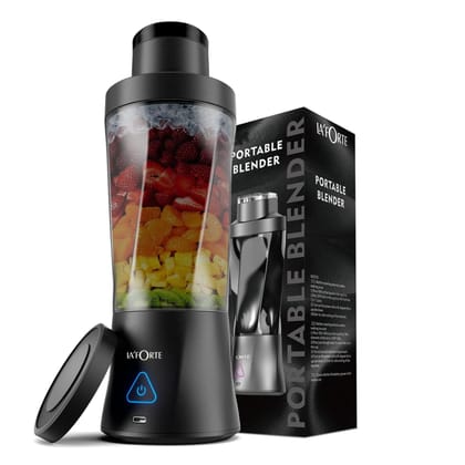 LA’ FORTE Portable Blender | 600ml Cup | 360W Powerful DC Motor | 6000mAh Rechargeable Battery | High-Speed Smoothie Maker | Travel-Friendly Juicer Mixer for Smoothies, Shakes & Juices LA’ FORTE Portable Blender | 600ml Cup | 360W Powerful DC Motor | 6000mAh Rechargeable Battery | High-Speed Smoothie Maker | Travel-Friendly Juicer Mixer for Smoothies, Shakes & Juices