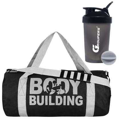 GROUPERS Duffle PU Leather Bag with Shaker Bottle-400mllDuffle Bags Travel GROUPERS Duffle PU Leather Bag with Shaker Bottle-400mllDuffle Bags Travel