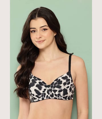 Leading Lady Pack of 1 Nylon Lightly Padded T-Shirt Bra For Women ( Black )