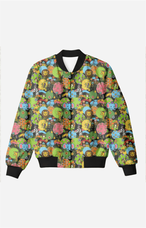 Bomber Jacket (Men) - Retro Jungle Party
