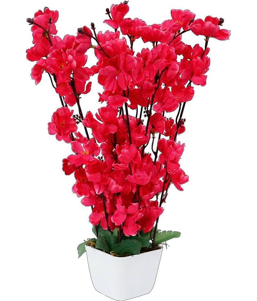 YUTIRITI Orchids Pink Artificial Flowers Bunch - Pack of 1
