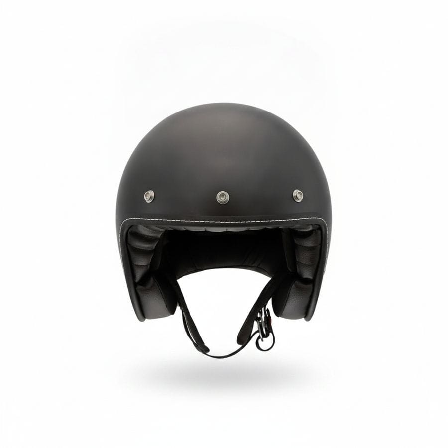 Classic Matte Black Open Face Helmet