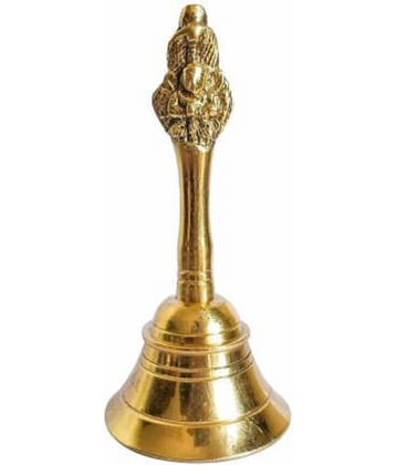 PAYSTORE Brass Pooja Bell Puja Ghanti for Poojan Purpose or Spiritual Gift Item | Pooja Praying Idol Brass Pooja Bell