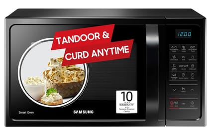 Samsung 28L, Convection Microwave Oven with Curd Making(MC28A5013AK/TL, Black, Ceramic Enamel Cavity with 10 Year Warranty) Samsung 28L, Convection Microwave Oven with Curd Making(MC28A5013AK/TL, Black, Ceramic Enamel Cavity with 10 Year Warranty) - Blac
