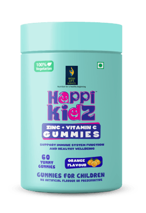 Happi Kidz - Zinc + Vitamin C Gummies For Kids - (60 Gummy Bears) - Immune Support | Orange Flavor | Non-GMO | Gluten-Free | Vegan | No Artificial Colors | Daily Supplement for Children - British