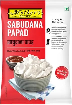 Mother's RECIPE Sabudana Papad Pouch, 70 Gram - Sabudana