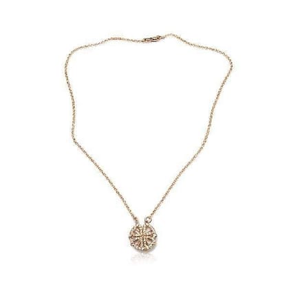 Rose Gold Plated 4 Heart Clover Pendant Chain
