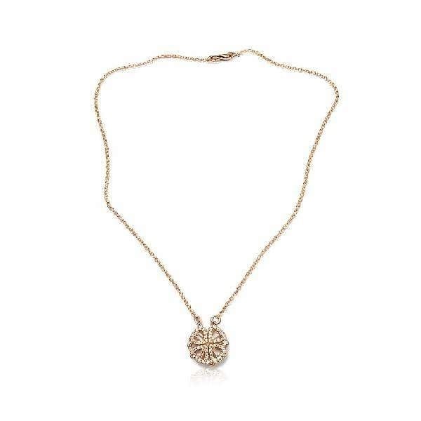 Rose Gold Plated 4 Heart Clover Pendant Chain