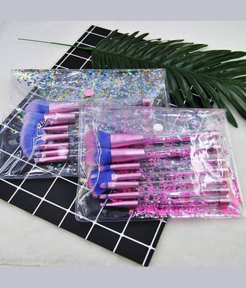 Lenon Glitter Handle Synthetic Foundation Brush,Concealer Brush 14 Pcs 50 g