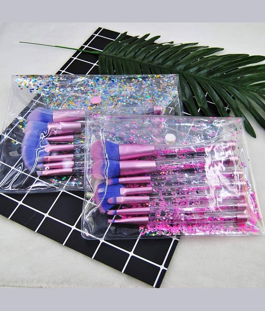 Lenon Glitter Handle Synthetic Foundation Brush,Concealer Brush 14 Pcs 50 g