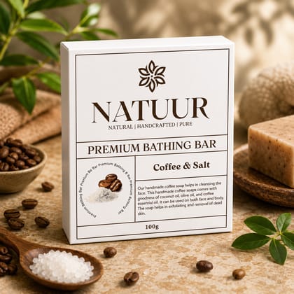REVIVE DAILY Coffee & Himalayan Salt Premium Bathing Bar REVIVE DAILY Coffee & Himalayan Salt Premium Bathing Bar