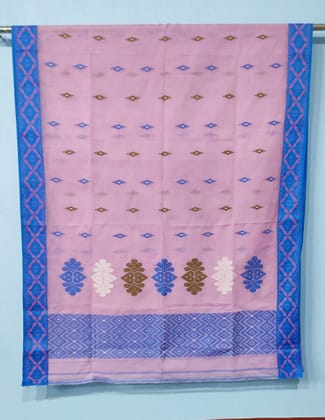 Premium Cotton Bengal Tangail Saree-Pink Premium Cotton Bengal Tangail Saree-Pink
