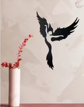 Oshi Decor Modern Abstract Bird Metal Wall Art Flying Bird Black Iron Wall Decor for Living Room, Bedroom, Office & Cafe