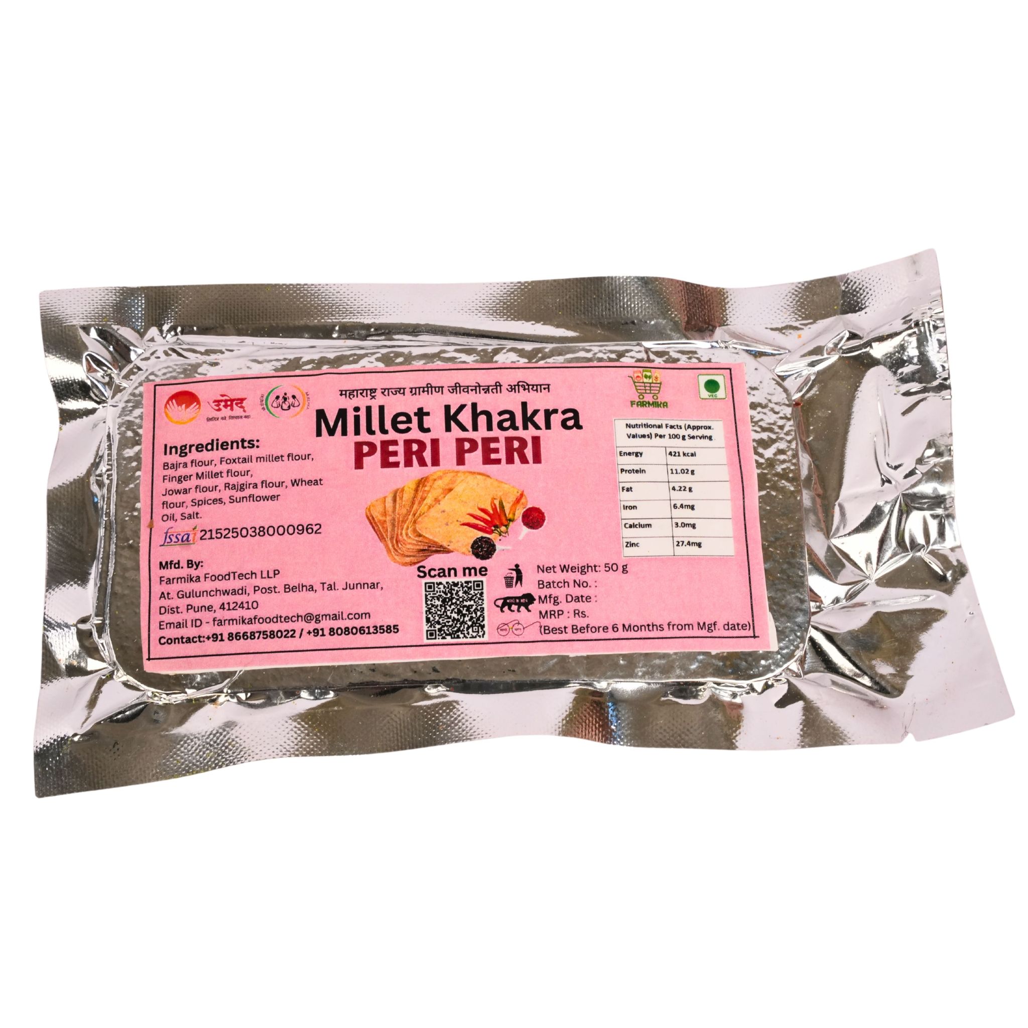 FARMIKA Millets Peri Peri Khakhra