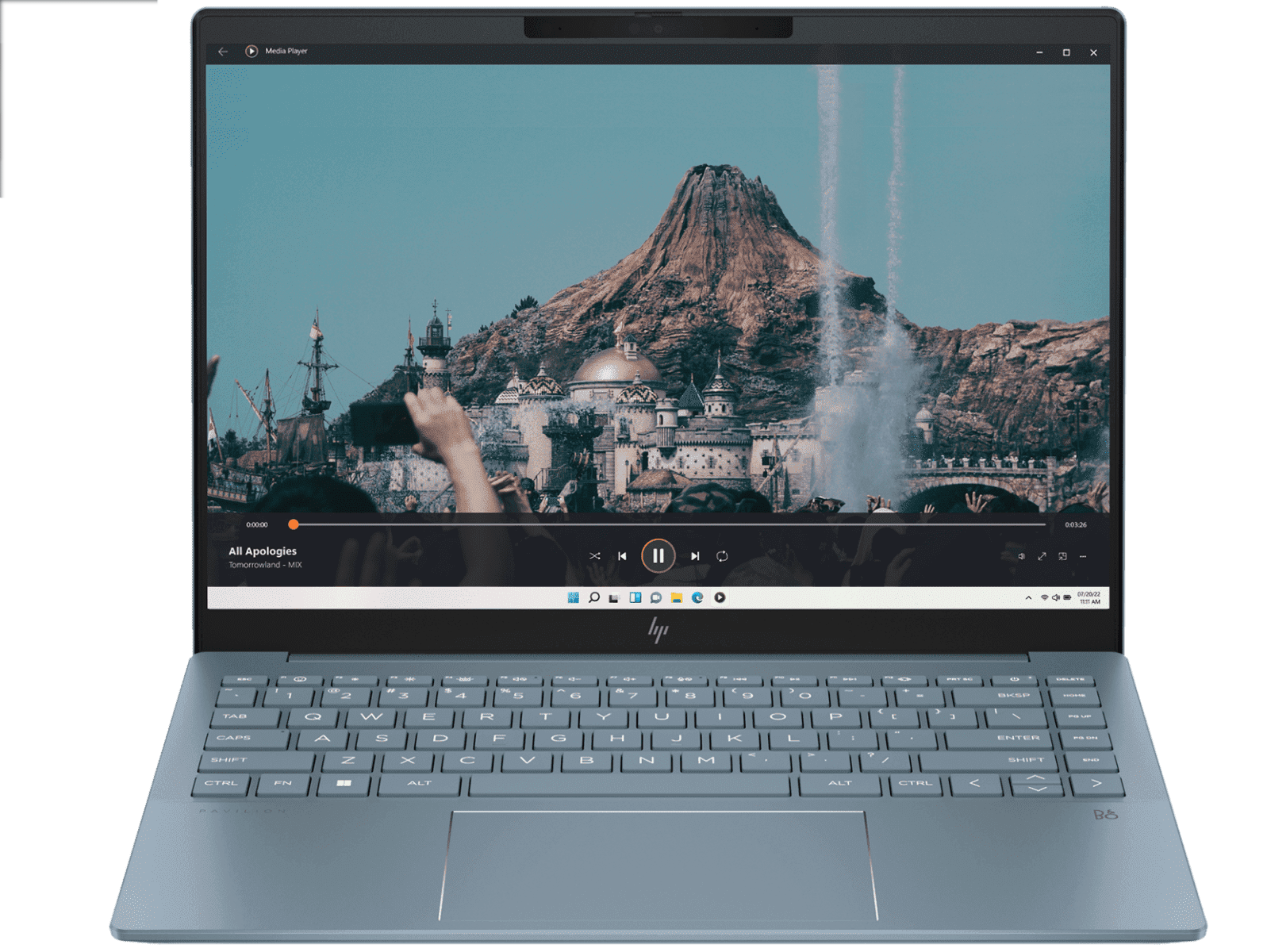 HP Pavilion Plus 35.6 cm (14) Laptop, ntel® Core™ Ultra 5 processor, WQXGA display with Intel® Arc™ Graphics, 16 GB LPDDR5x RAM, 512 GB SSD Hard Drive, Blue, 14-ew1082TU