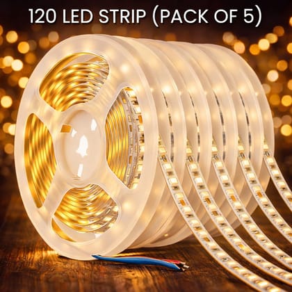 SPARKWORLD 120 LEDs 5 m Yellow Steady Strip Rice Lights (Pack of 5) SPARKWORLD 120 LEDs 5 m Yellow Steady Strip Rice Lights (Pack of 5)