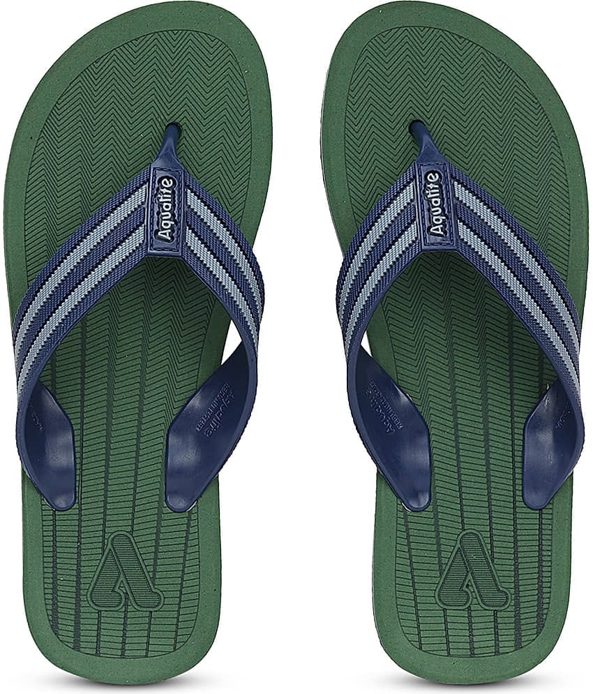 Aqualite Olive Men's Thong Flip Flop