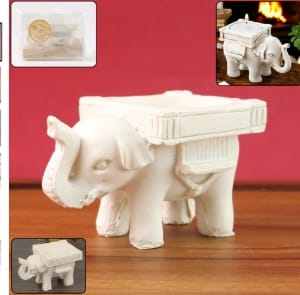 Elephant Shaped Tealight Candle Holder 1 Pc