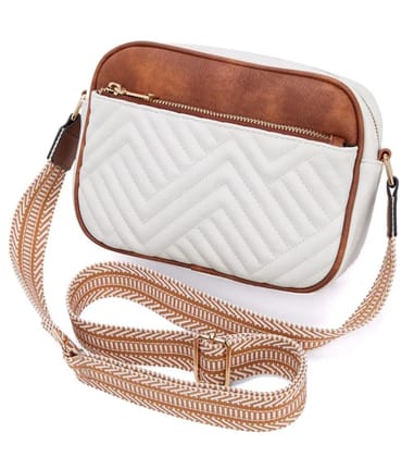 Women's PU Leather Zipper Sling Bag-PID63981 Women's PU Leather Zipper Sling Bag-PID63981