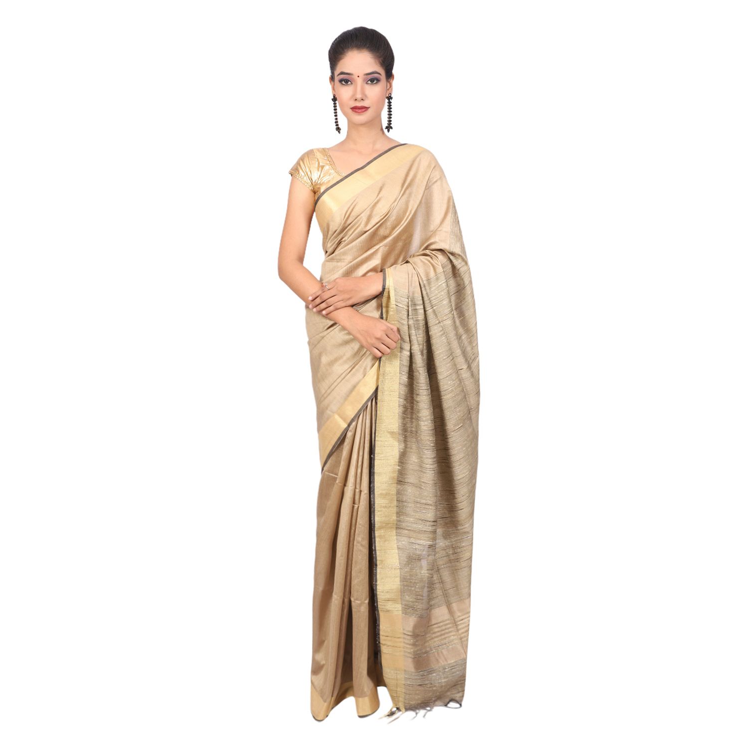 HANDLOOM KOSA SAREE WITH BLOUSE (SKU - 1ST110121120 SAREE- 165)