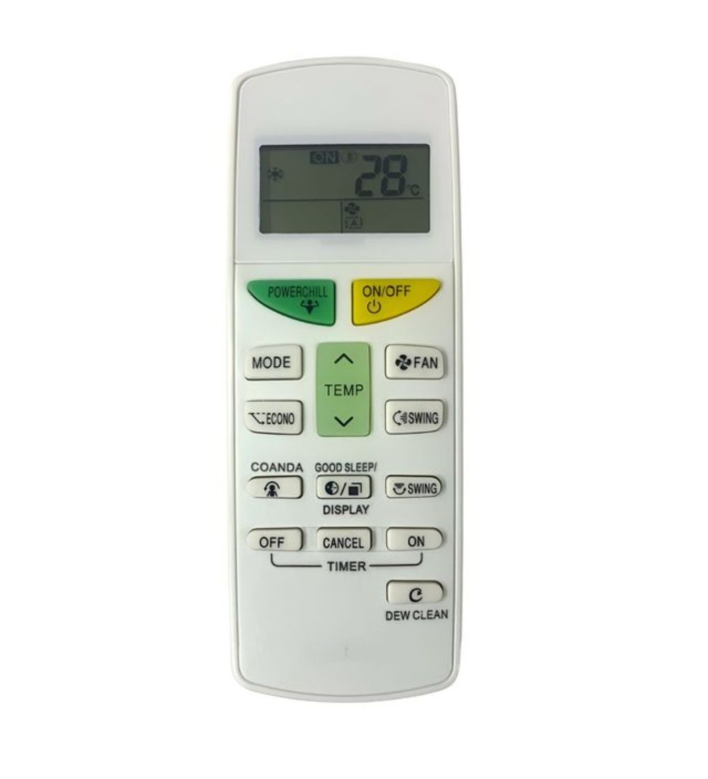 AC Remote No. 132L Compatible-Replacement for Daikin AC Remote Control (White)