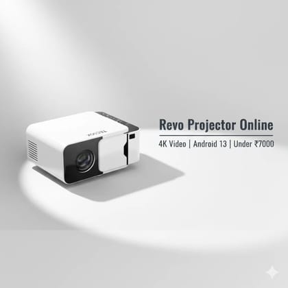 TecSox Revo Projector Online | 4K Video | Android 13 | Under ₹7000