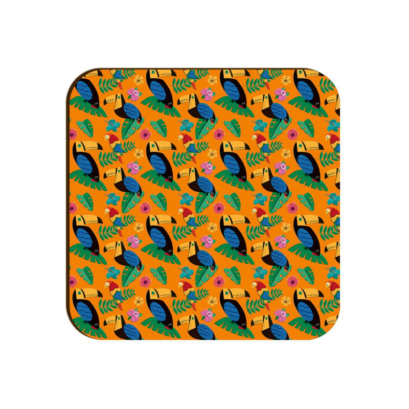 Talented Toucan Square Coaster