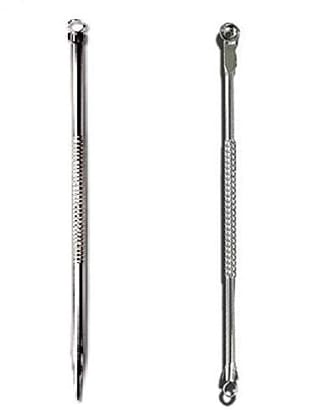 Glamezone Stainless Steel Blackhead Remover Needle Round & Pointed Tip
