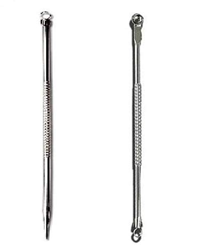 Glamezone Stainless Steel Blackhead Remover Needle Round & Pointed Tip