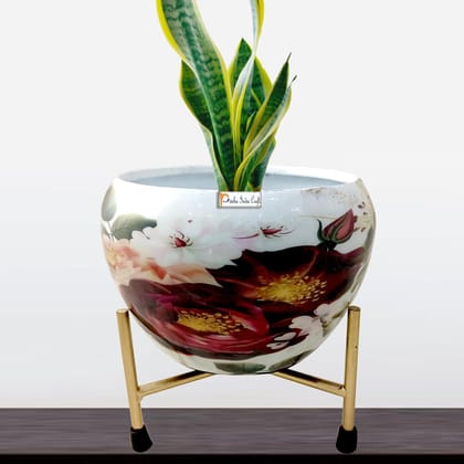 Handcrafted Metal Flower Planter | 50x50x50 cm