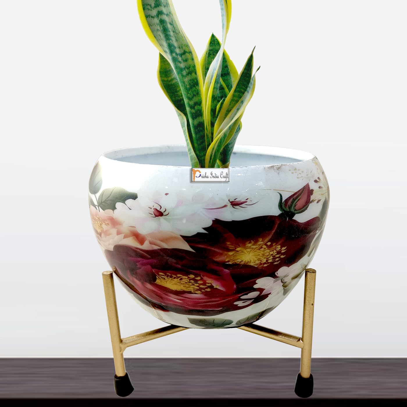 Handcrafted Metal Flower Planter | 50x50x50 cm