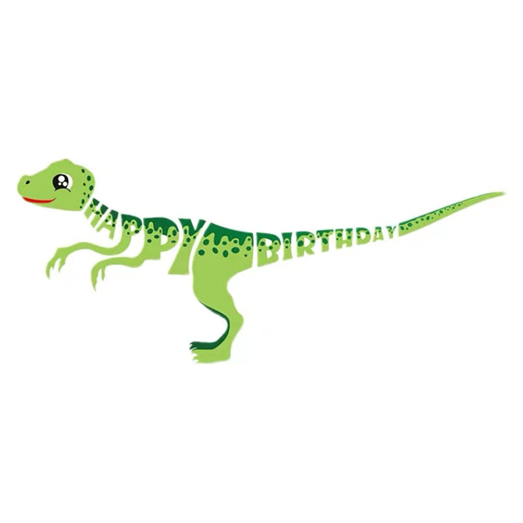 Dinosaur Shape Happy Birthday Wall Banner - 9FT - 1PC