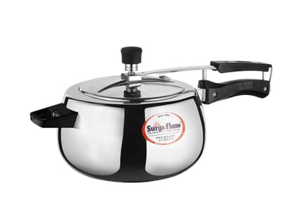 Surya Flame Queen 3 Litre Pressue cooker,  Gas and Induction Compatible ISI certified, 3 Year Doorstep Warranty