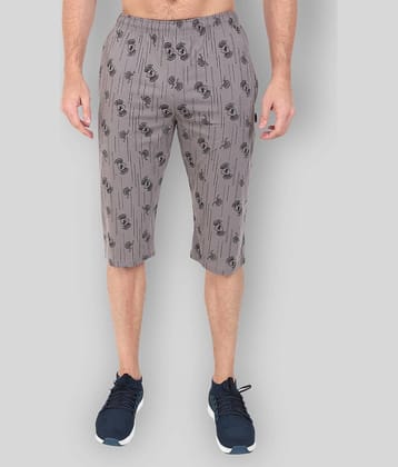 Zeffit - Silver Cotton Blend Men's Three-Fourths ( Pack of 1 )