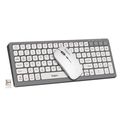 FINGERS REGAL-D4 WIRELESS DESKJET KEYBOARD COMBO | WHITE