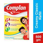 Complan Creamy Classic Nutritious Health Drink - Vitamin C & A Supports Kids Immune, Clinically Proven For 2X Faster Growth Formula, 500 G Carton Complan Creamy Classic Nutritious Health Drink - Vitamin C & A Supports Kids Immune, Clinically Proven For 2X Faster Growth Formula, 500 G Carton
