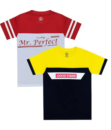 MIST N FOGG Pack of 3 Boys Cotton Blend T-Shirt ( Multi Color )