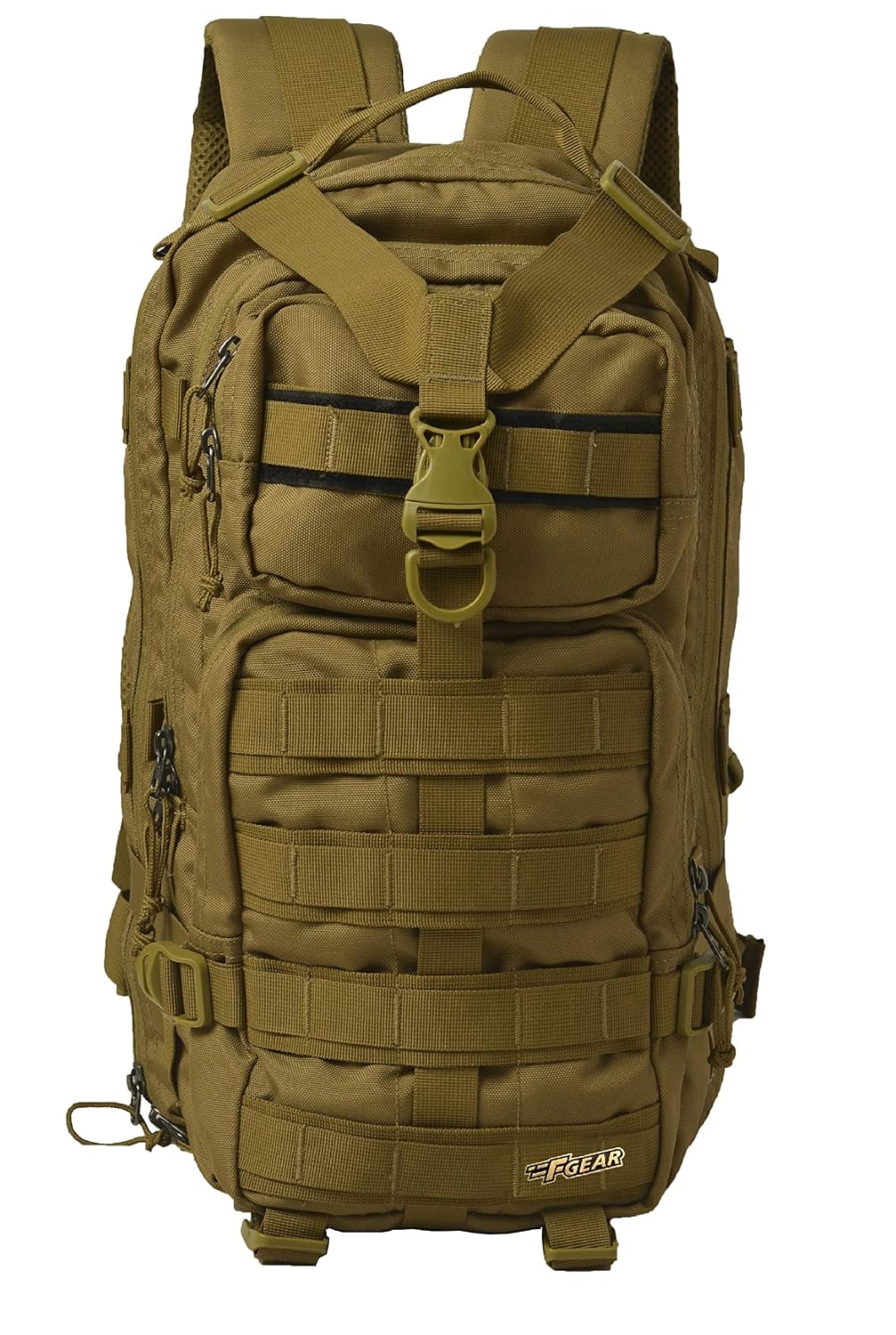 Tactical 29L Medium Trekking Backpack with Multiple Pockets|Army Camo Molle Rucksack Bag for Men Women Boys|Water resistant Light Weight|Hiking Daypack Weekender Camping Bags