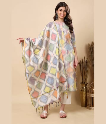 FASHJONS 360 Women Cotton Printed Straight Kurti With Harems Pants ( Multicoloured )