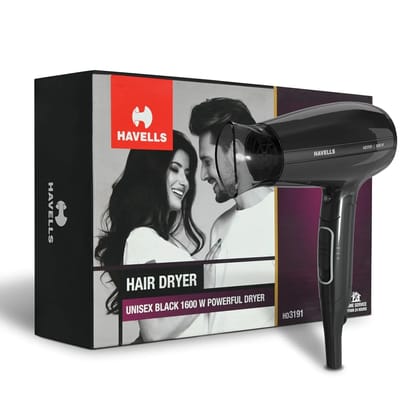 Havells 1600W Unisex Foldable Hair Dryer|2 Heat Settings With Cool Shot (Hot/Warm)|Heat Balance Technology|Midnight Black|Your Perfect Blow Dry Companion For Effortless Hair Styling|Hd3191-1600 Watts Havells 1600W Unisex Foldable Hair Dryer|2 Heat Settings With Cool Shot (Hot/Warm)|Heat Balance Technology|Midnight Black|Your Perfect Blow Dry Companion For Effortless Hair Styling|Hd3191-1600 Watts