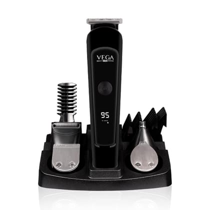 VEGA Men 11-in-1 Ultra Multi-Grooming Set with IPX 6 Showerproof Beard/Hair Trimmer, Nose Trimmer & Body Groomer and Shaver, (VHTH-20)