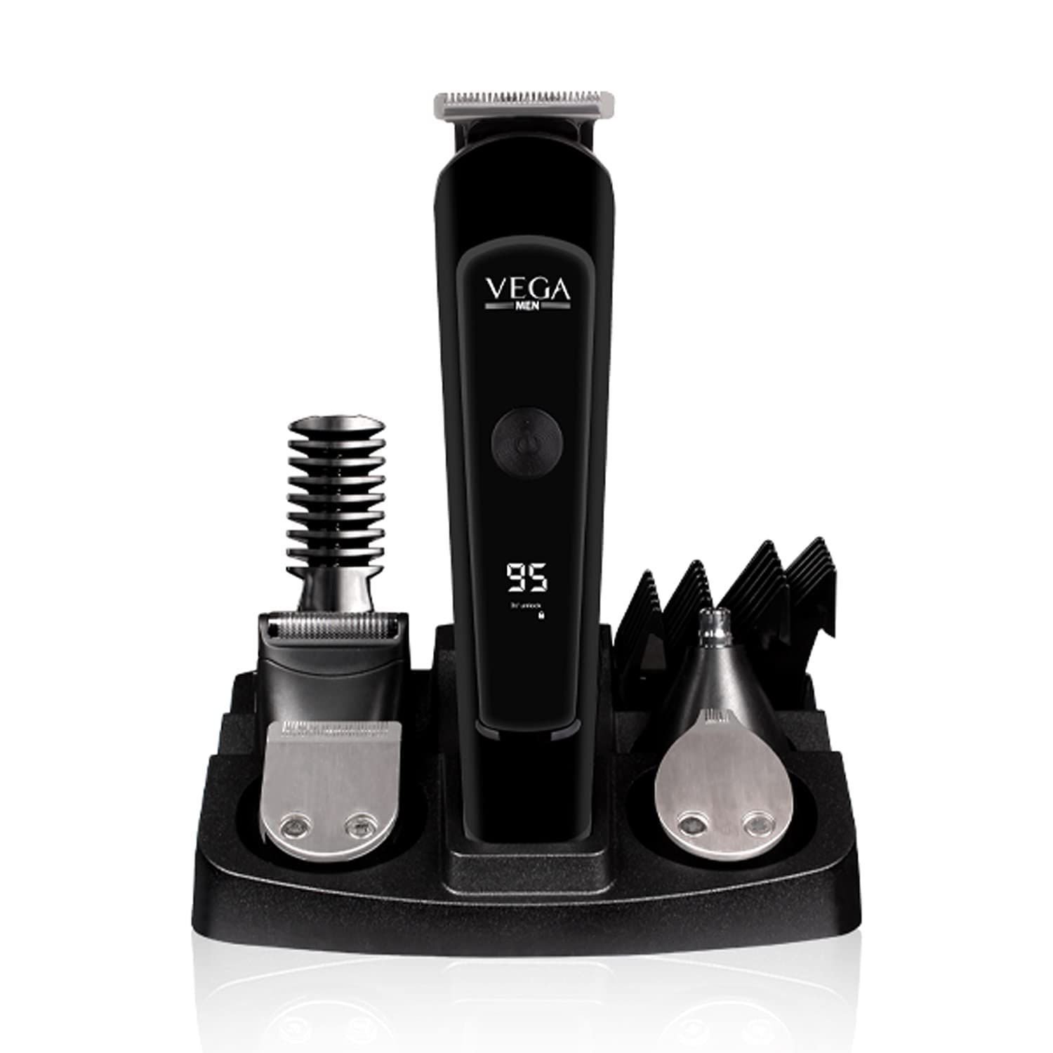 VEGA Men 11-in-1 Ultra Multi-Grooming Set with IPX 6 Showerproof Beard/Hair Trimmer, Nose Trimmer & Body Groomer and Shaver, (VHTH-20)