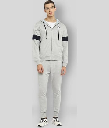 OFF LIMITS - Light Grey Cotton Blend Regular Fit Solid Men's Sports Tracksuit ( Pack of 1 )