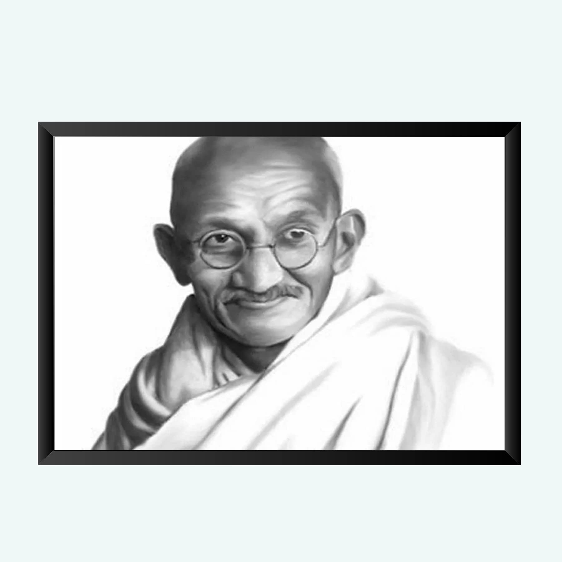 NOKKES Gandhi ji Wall Photo Frame For And Wall Decoration Wall Photo Frame Size 8X12 Inch_3