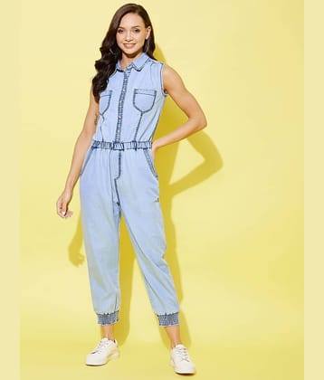 StyleStone - Blue Denim Regular Fit Women's Jumpsuit ( Pack of 1 )
