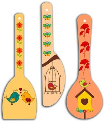 Saf Wood Wall Sculpture Multi - Pack of 3