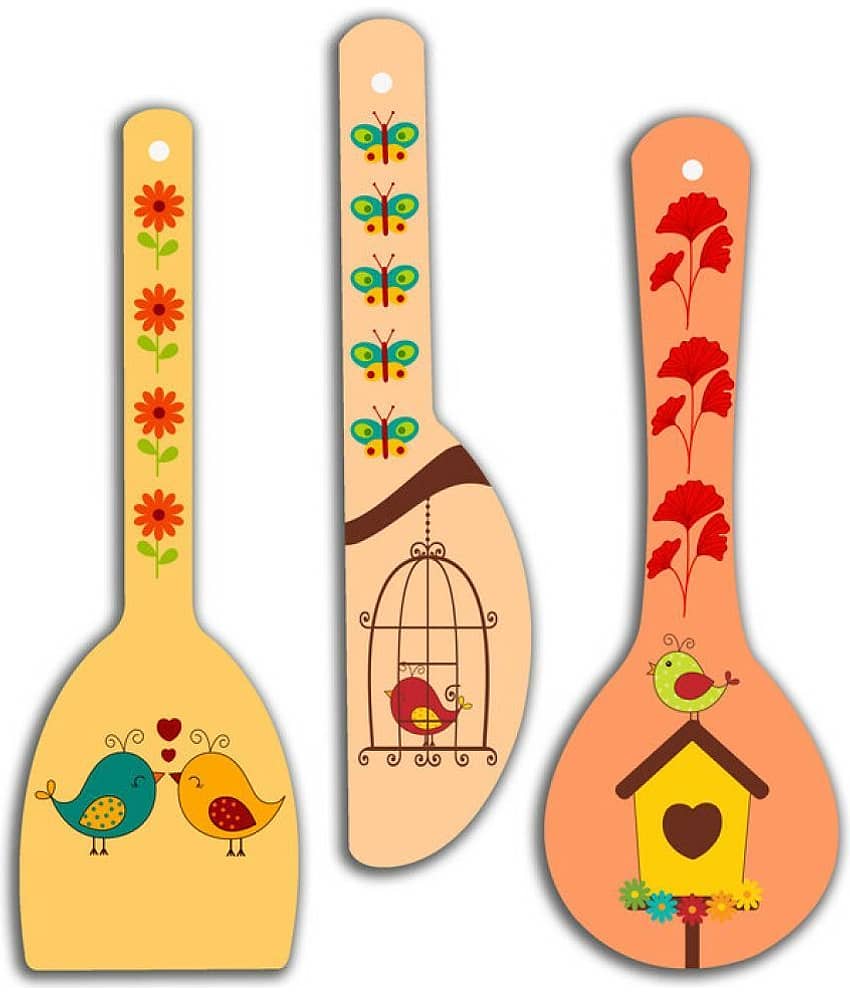Saf Wood Wall Sculpture Multi - Pack of 3