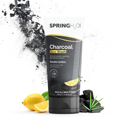 Spring H2OFace Wash | Hydrating Daily Cleanser with Gentle Exfoliation | Soothes, Brightens & Fights Acne | For All Skin Types, Including Sensitive & Acne-Prone Skin