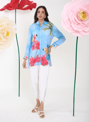 BLUE RUFUS COLLARED BUTTON DOWN SHIRT BLUE RUFUS COLLARED BUTTON DOWN SHIRT