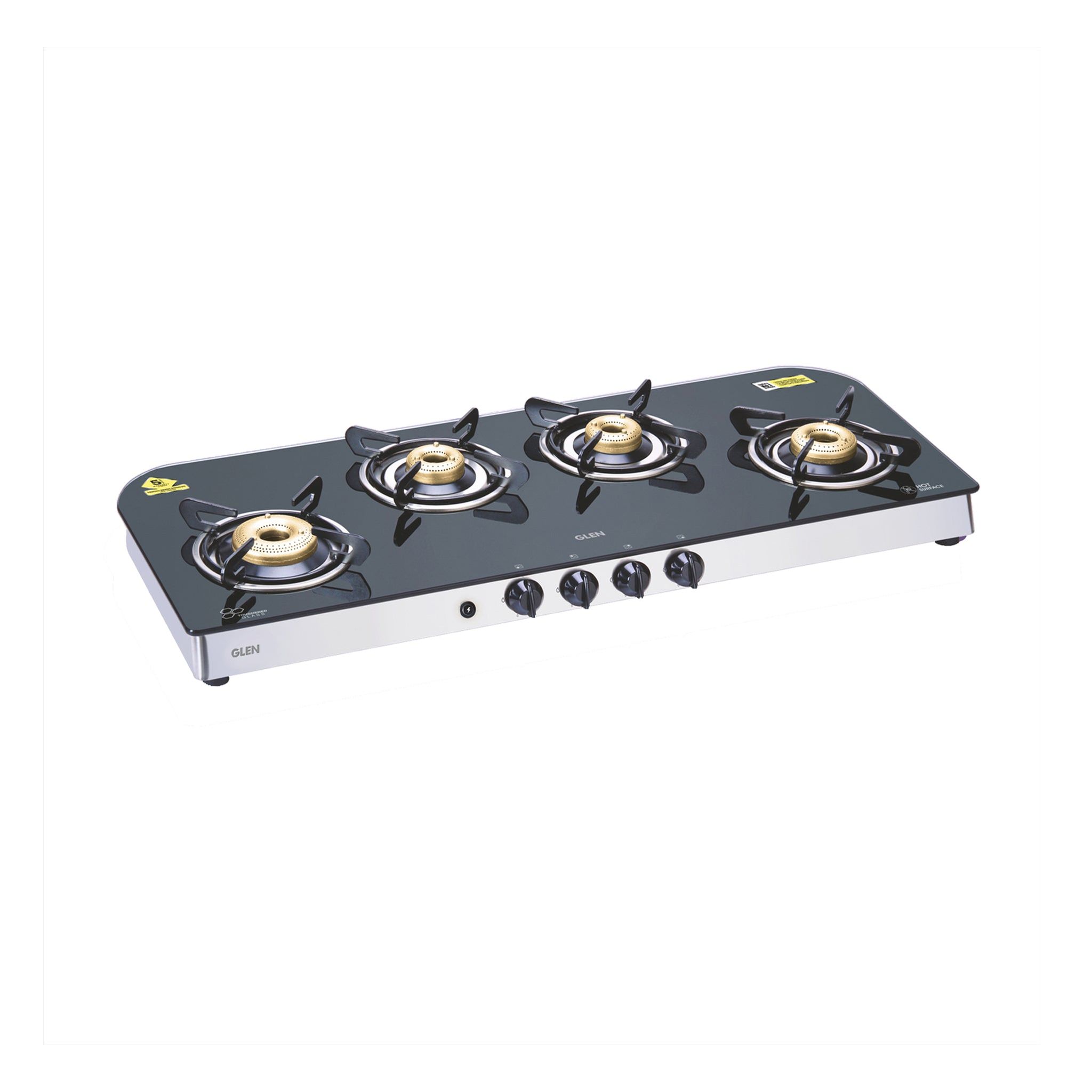 4 Burner Glass Gas Stove Extra Wide 1 High Flame 3 Forged Brass Burner Auto Ignition (CT1049GTFBAI)